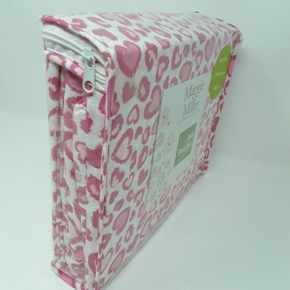 Maggie Miller Twin Sheet Set Pink Hearts Hearts - Picture 6 of 8